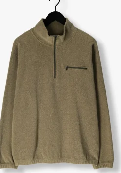 olijf forét trui elm half zip sweatshirt