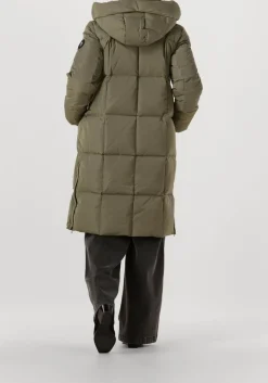 olijf mos mosh gewatteerde jas nova square down coat