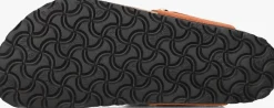 oranje birkenstock teenslippers gizeh rivet border