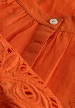 oranje scarlett poppies mini jurk sunshine babe short