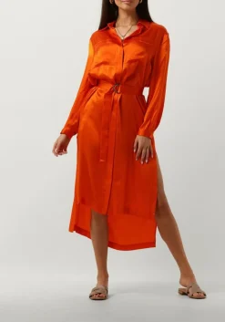 oranje semicouture midi jurk fillipa dress