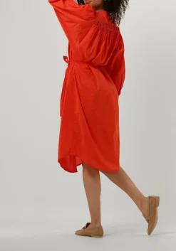 oranje summum midi jurk dress cotton voile