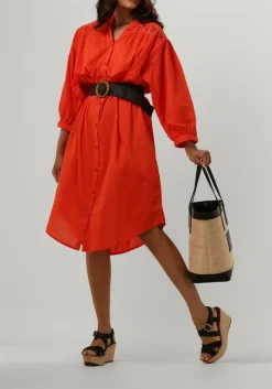 oranje summum midi jurk dress cotton voile