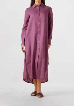 paarse resort finest maxi jurk shirt dress