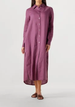 paarse resort finest maxi jurk shirt dress