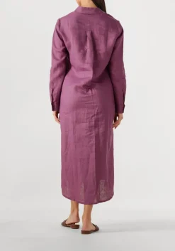 paarse resort finest maxi jurk shirt dress
