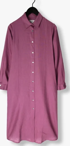 paarse resort finest maxi jurk shirt dress