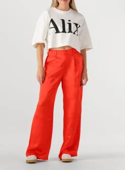 rode alix the label pantalon ladies woven hearts pants