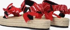 rode arizona love platte sandalen trekky raffia