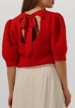 rode co'couture trui coralie bow rib knit