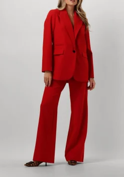 rode co'couture wijde broek vola long wide pant