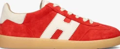 rode hogan lage sneakers cool allacciato