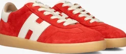 rode hogan lage sneakers cool allacciato