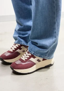 rode hogan lage sneakers h669 allacciato h