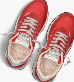 rode voile blanche lage sneakers qwark easy sf woman