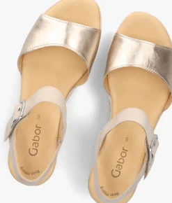 roségouden gabor sandalen met hak 651