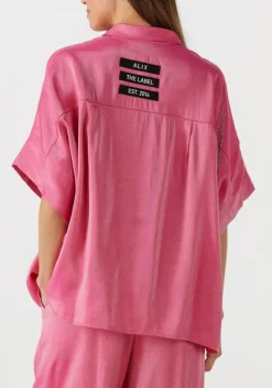 roze alix the label blouses ladies woven shine boxy blouse