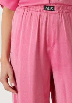 roze alix the label pantalon ladies woven shine wide leg pants