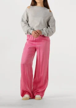 roze alix the label pantalon ladies woven shine wide leg pants