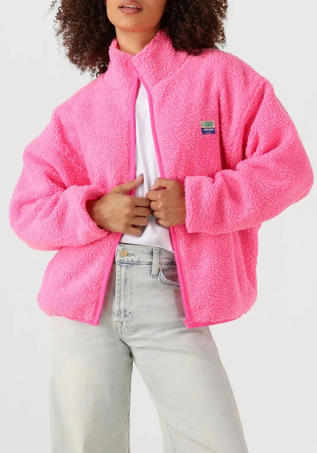 roze american vintage faux fur jas hoktown woman