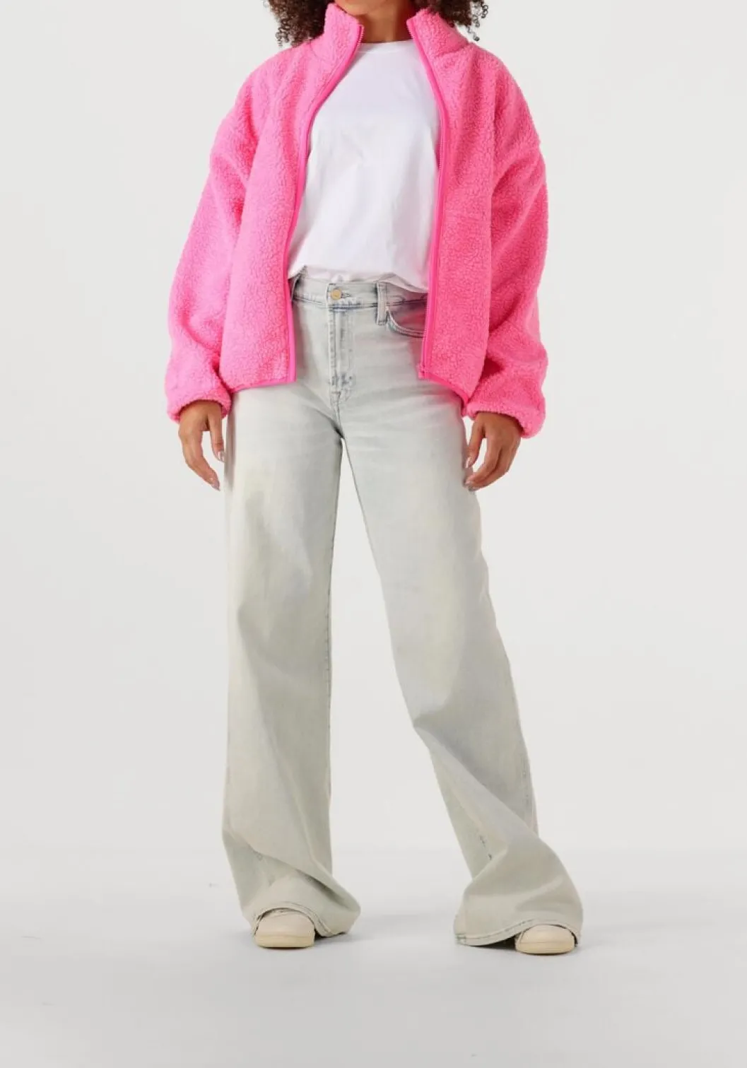 roze american vintage faux fur jas hoktown woman