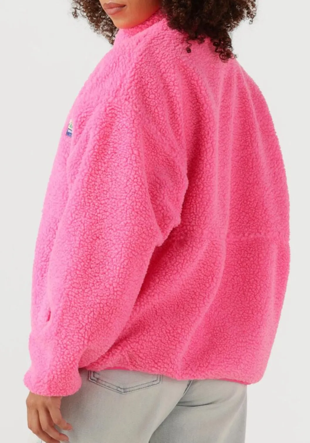 roze american vintage faux fur jas hoktown woman