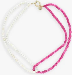 roze bonnie studios kettingen double pink necklace