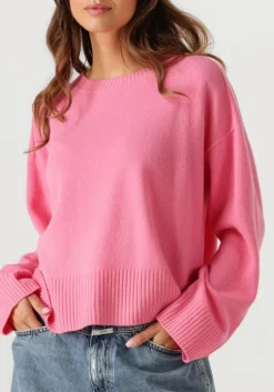 roze closed trui crew neck wide sleeve