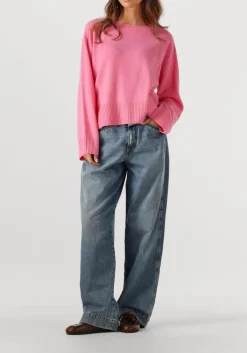 roze closed trui crew neck wide sleeve