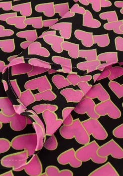 roze co'couture midi jurk flashy heart dress