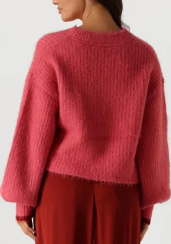 roze co'couture truien/vesten coralee crop knit
