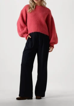 roze co'couture truien/vesten coralee crop knit