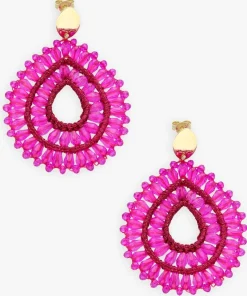 roze lott. gioielli oorbellen drop crystal