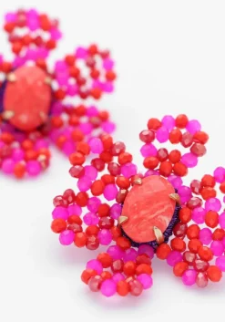 roze lott. gioielli oorbellen blooming flower