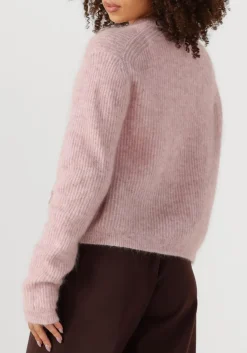 roze second female vest andrea knit rib ls cardigan