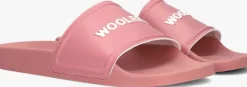 roze woolrich badslippers slide sandal dames