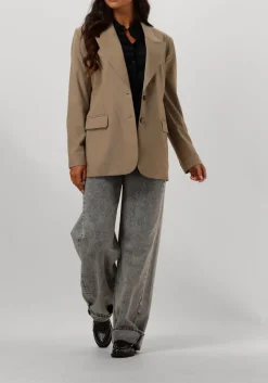 taupe aaiko blazer amanda twill vis 350