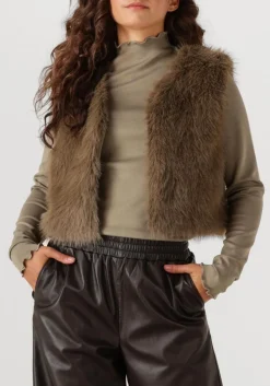 taupe aimee the label gilet isla