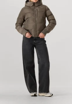 taupe airforce gewatteerde jas tate bomber