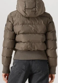 taupe airforce gewatteerde jas tate bomber