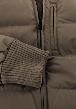 taupe airforce gewatteerde jas tate bomber