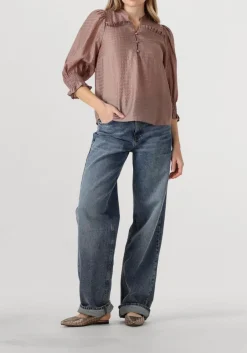 taupe co'couture blouses charliecc frill ss shirt