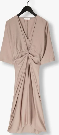 taupe co'couture maxi jurk heracc knot dress