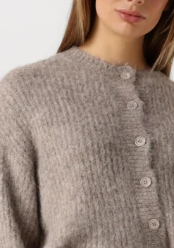 taupe co'couture vest coralee rib cardigan