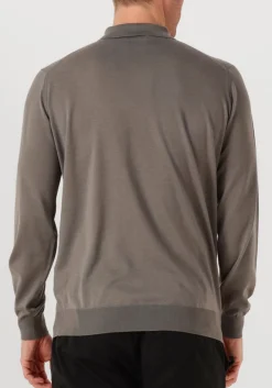 taupe filippo de laurentiis trui polo zip ml r merino