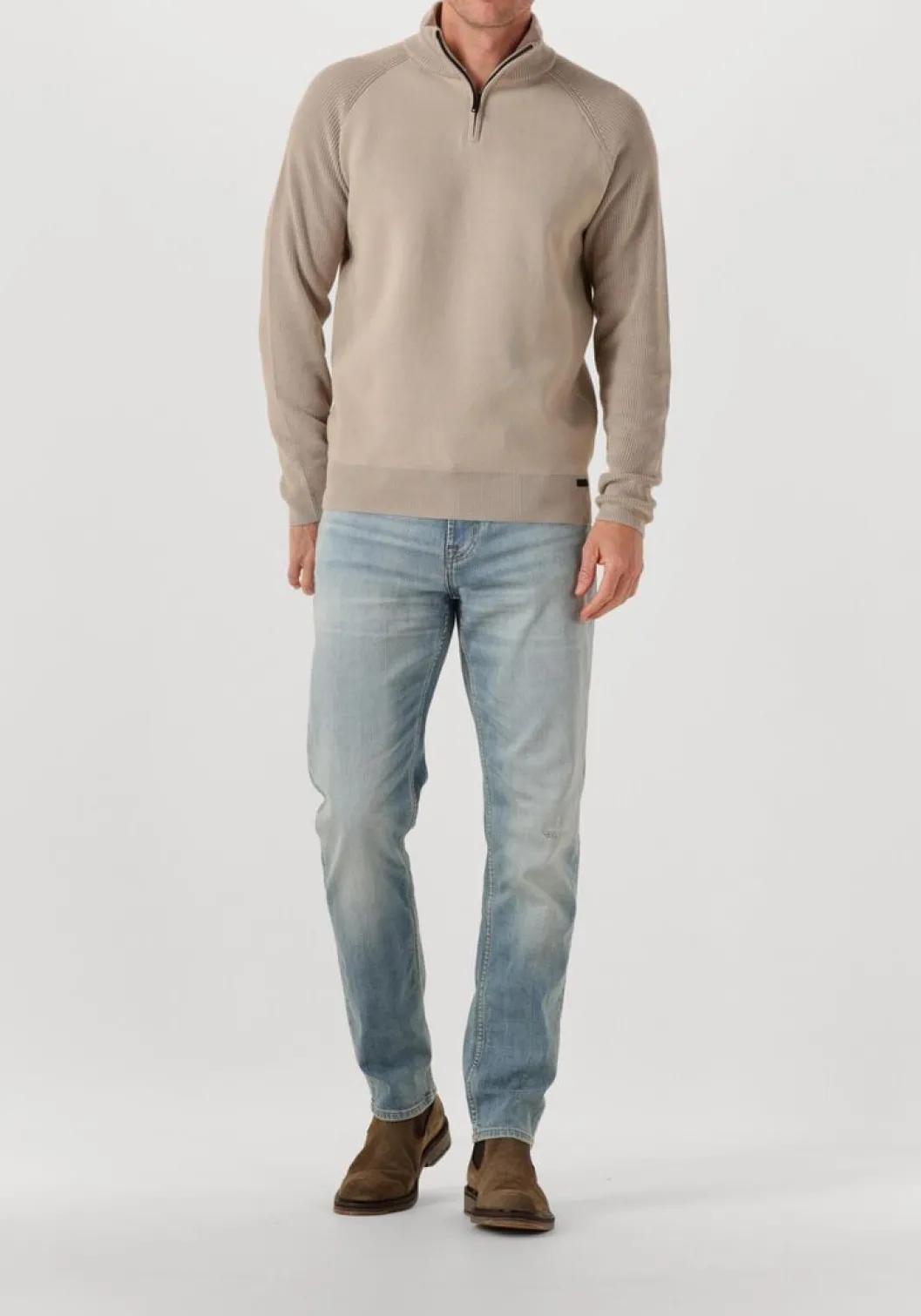 taupe floris van bommel chelsea boots sfm-60051 de tanker