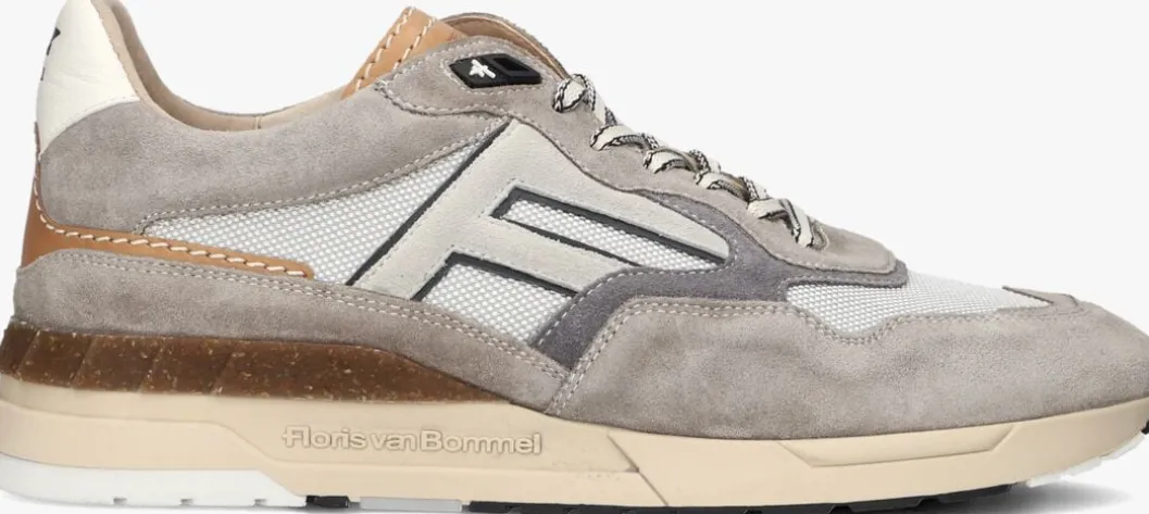 taupe floris van bommel lage sneakers sfm-10153 de runner