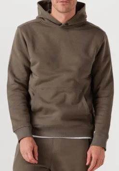 taupe genti trui basic logo hoodie