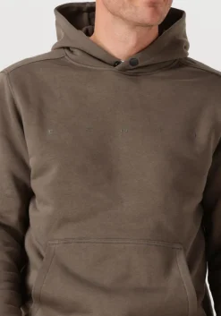 taupe genti trui basic logo hoodie