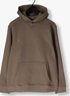 taupe genti trui basic logo hoodie